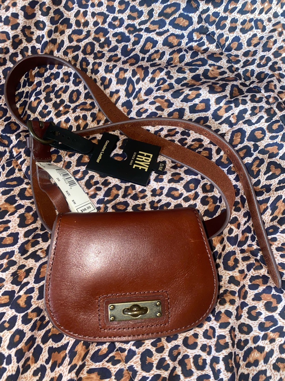 Frye Women’s Leather Belt Bag Dark Brown Small Medium Waist Bag/Pack NWT
